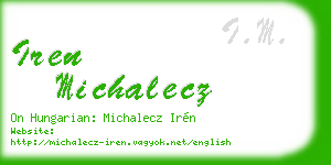 iren michalecz business card
